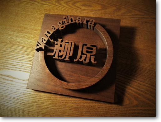 文字フレームの表札 文字フレームの表札